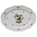 Herend Rothschild Bird Platte oval, tief, Motiv 1