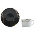 Bernardaud Kintsugi Coal Black tea cup and saucer