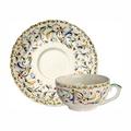 Gien Toscana coffee/tea cups and saucers, set of 2
