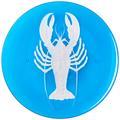 Artel Lobster crystal glass dinner plate, azure