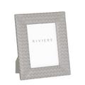 Riviere Milano leather frame, grey, photo size 13 x 18 cm (5'' x 7'')