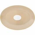Raynaud Trésor oval platter, large, honeycomb pattern, orange