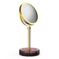 Decor Walther Crystal cosmetic mirror, burgundy/gold matt