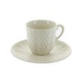Gien Pont aux Choux White espresso cups and saucers, set of 2