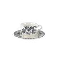 Gien Tulipes Noires espresso cups and saucers, set of 2