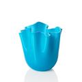 Venini Fazzoletti Opalino vase, h 13,5 cm, light blue