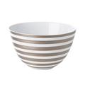 J.L Coquet Hémisphère gestreift, Grau-Metallic Salatschüssel, groß