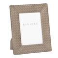 Riviere Milano leather frame, taupe, photo size 18 x 24 cm (7'' x 9.5'')