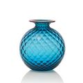 Venini Vase Monofiori Balloton, H 16,5 cm, dunkelblau