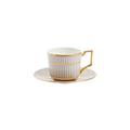 Wedgwood Anthemion Grey single espresso cup and saucer