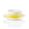 J.L Coquet Hémisphère Jaune Mimosa tea cup and saucer