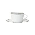 Bernardaud Maille Platin Teetasse mit Unterteller
