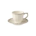 Gien Filets Taupe U.S. Teetassen mit Unterteller, 2er-Set