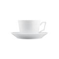 Fürstenberg Herzog Ferdinand - Weiß Cappuccinotasse mit Unterteller