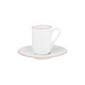 Raynaud Monceau Red double espresso cup and saucer