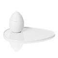 J.L Coquet Hémisphère Weiß Broken Egg auf Tablett