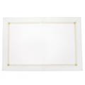 Gayle Warwick Whitework linen place mat, gold