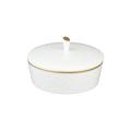 Raynaud Minéral gold sugar bowl with lid