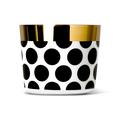 Sieger by Fürstenberg Sip of Gold Black & White Champagne goblet, dots