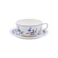 Gien Paradis Bleu café au lait cups and saucers, set of 2