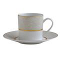 Bernardaud Sauvage Gold single espresso cup and saucer