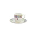 Gien Millefleurs espresso cups and saucers, set of 2