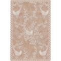 Leitner Birds tea towel, rust red