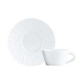 Bernardaud Twist Weiß Teetasse mit Unterteller