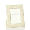 Riviere Milano leather frame, ivory, photo size 13 x 18 cm (5'' x 7'')