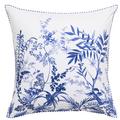 Le Jacquard Francais Jardin d'Eden pillow case, blue, 80 x 80 cm