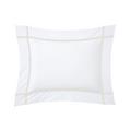 Yves Delorme Athena pillow case, mother-of-pearl on white, 40 x 80 cm