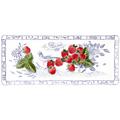 Gien Oiseau Bleu Fruits rectangular cake platter