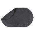 Rhomtuft Badteppich Exquisit oval, 70 x 130 cm, zinn