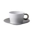 Bernardaud Ecume Platinum breakfast cup and saucer