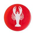 Artel Lobster crystal glass dessert plate, burnt orange