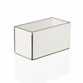 Giobagnara Suite leather basket, small, 24 x 12 cm, off white