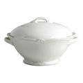 Gien Rocaille White serving dish with lid