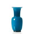 Venini Vase Opalino, H 36 cm, dunkelblau