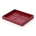 Riviere Stitches leather vide-poche, rectangular, cherry red