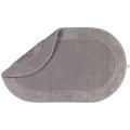 Rhomtuft Badteppich Exquisit oval, 80 x 160 cm, kiesel