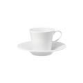 KPM Berlin Kaffeetasse mit Unterteller, weiß