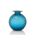 Venini Vase Monofiori Balloton, H 12,5 cm, dunkelblau