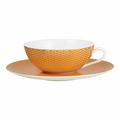 Raynaud Trésor tea cup and saucer, orange