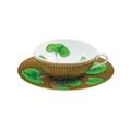 Raynaud Trésor Fleuri tea cup and saucer, asarum