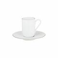 Raynaud Monceau Platinum double espresso cup and saucer