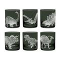 Artel Dinosaur set of 6 double old fashioned tumblers, anthracite, 6 patterns