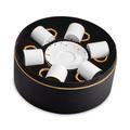 L'Objet Mojave Gold espresso cups and saucers, set of 6