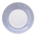 Raynaud Trésor Bleu deep plate, coup-shaped, large, honeycomb pattern
