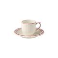 Gien Filets Pivoine espresso cups and saucers, set of 2