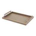 Riviere Handgewebtes Ledertablett Milano, groß, taupe